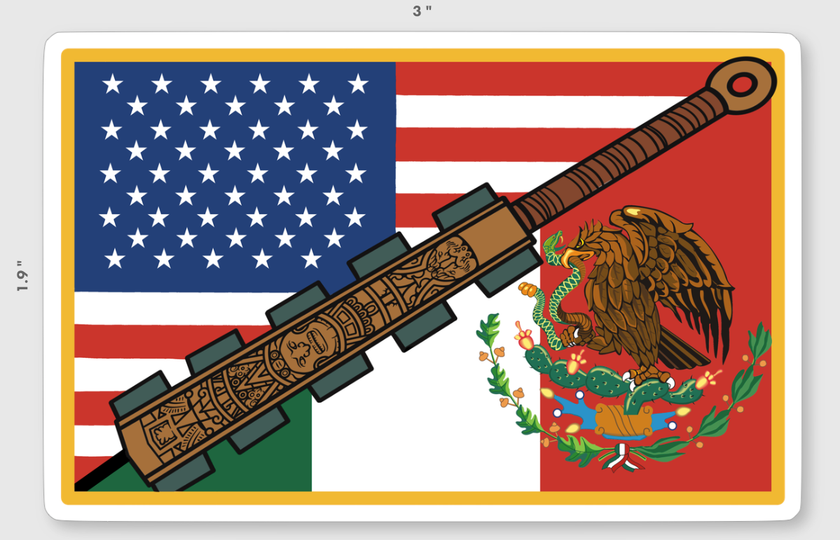 Mexican American Sticker
