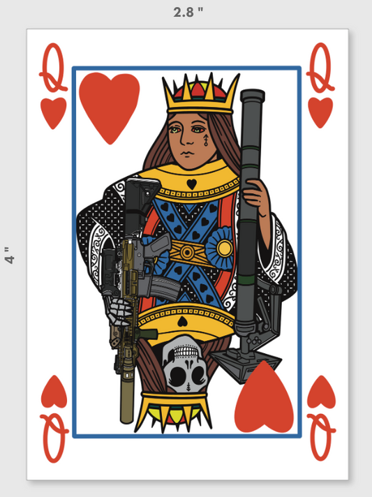 Queen of Battle Sticker
