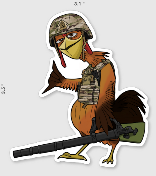 Chicken Joe 60mm Sticker