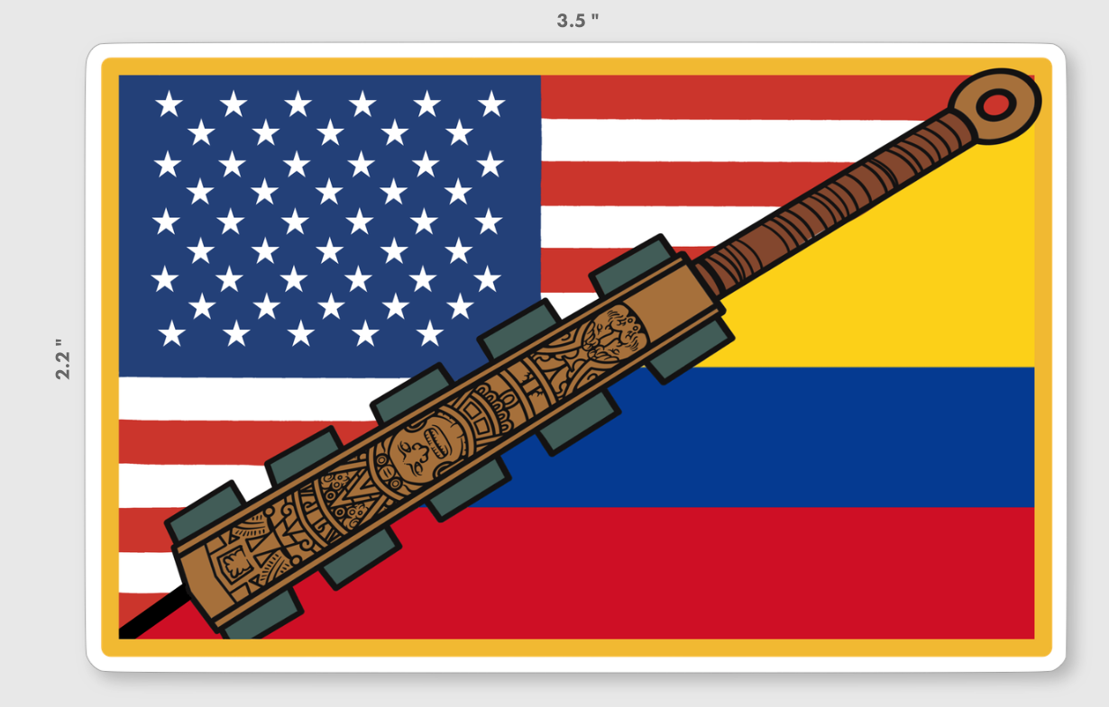 Latino Flag Stickers