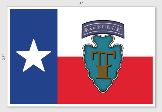 143rd Texas Flag Sticker